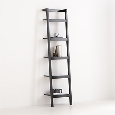 View Sawyer Black Leaning 18" Bookcase details