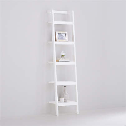 Sawyer White Leaning 18" Bookcase