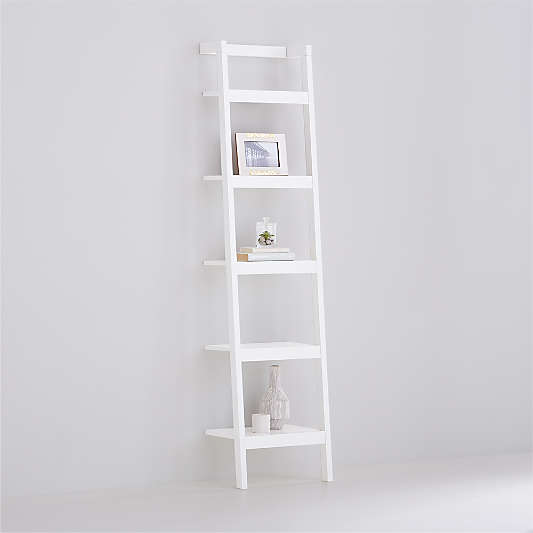 Sawyer White Leaning 18" Bookcase