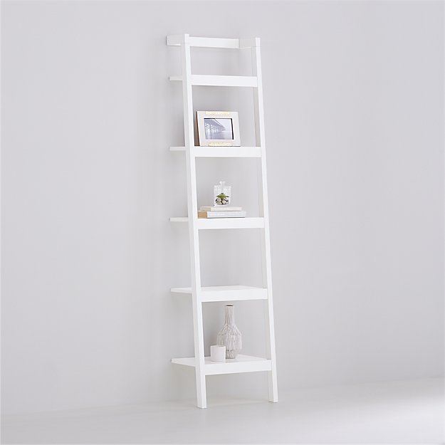 Skyladder Shelves Low ホワイト Ladder White Bookcases at Lowes.com
