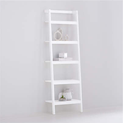 Sawyer White Leaning 24.5" Bookcase