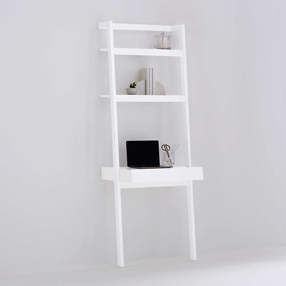 Sawyer White Desk Reviews Crate And, White Desk With Bookcase