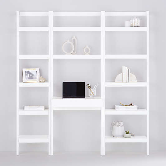 Sawyer White Leaning 18" Bookcase