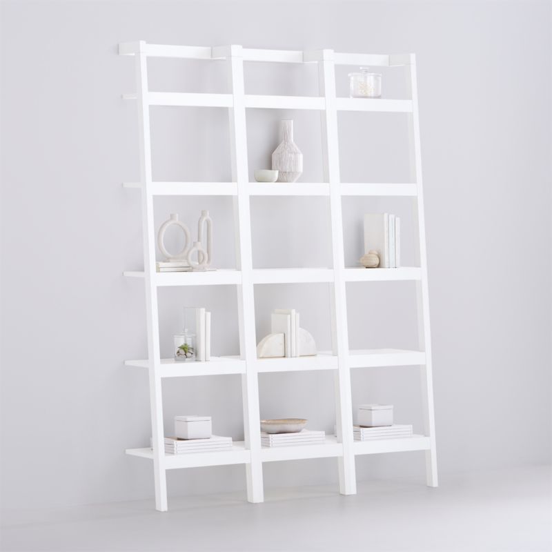 Sawyer White Leaning 18'' Bookcases, Set of 3 - image 0 of 4