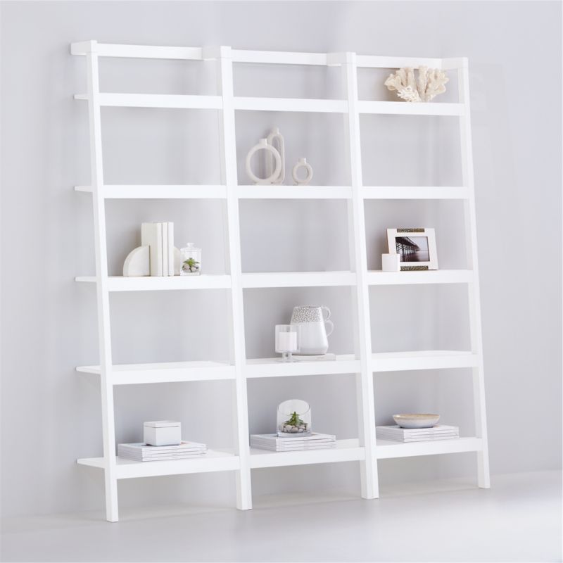 Sawyer White Leaning 24.5'' Bookcases, Set of 3 - image 0 of 1