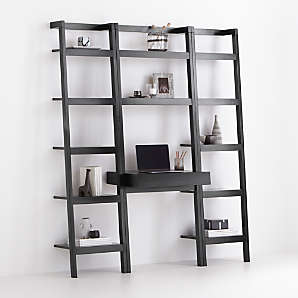 Leaning Bookshelf Crate And Barrel, Crate And Barrel Sloane Leaning Bookcase White