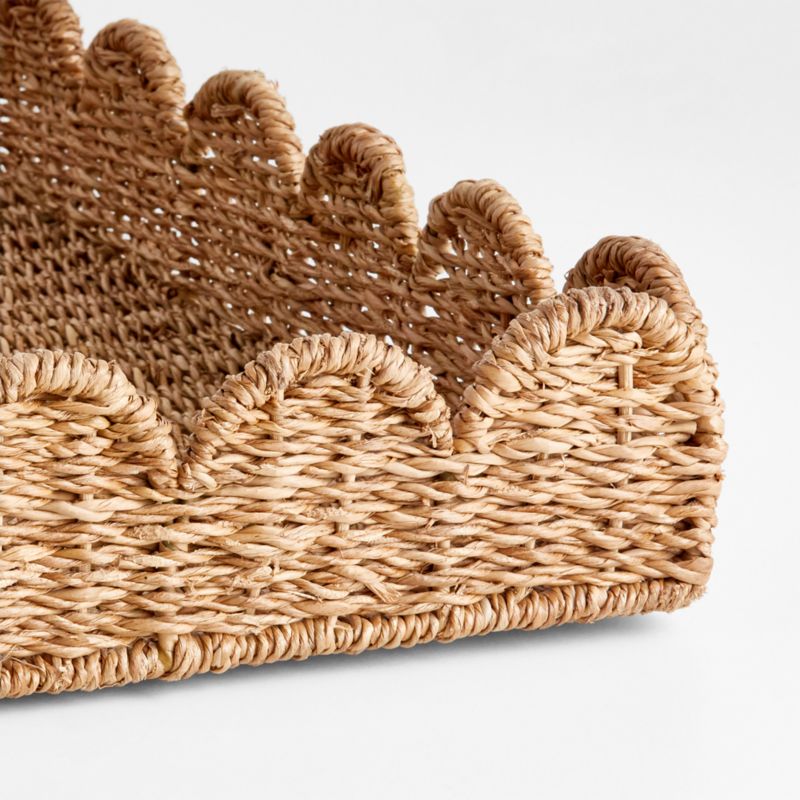 Scallop Natural Woven Fiber Tray - image 2 of 4