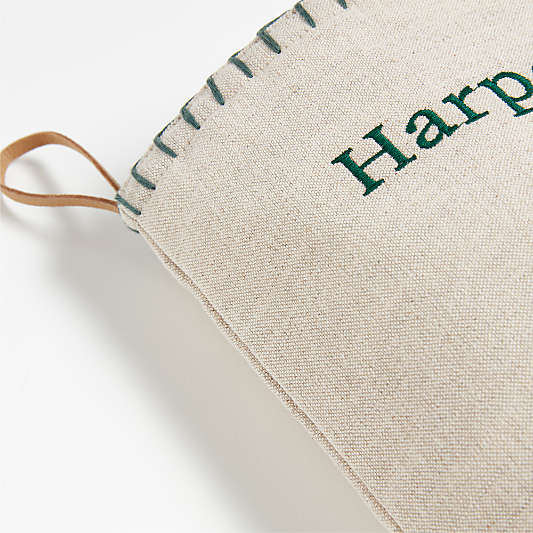 Scandi Heritage Tree Linen Kids Christmas Stocking