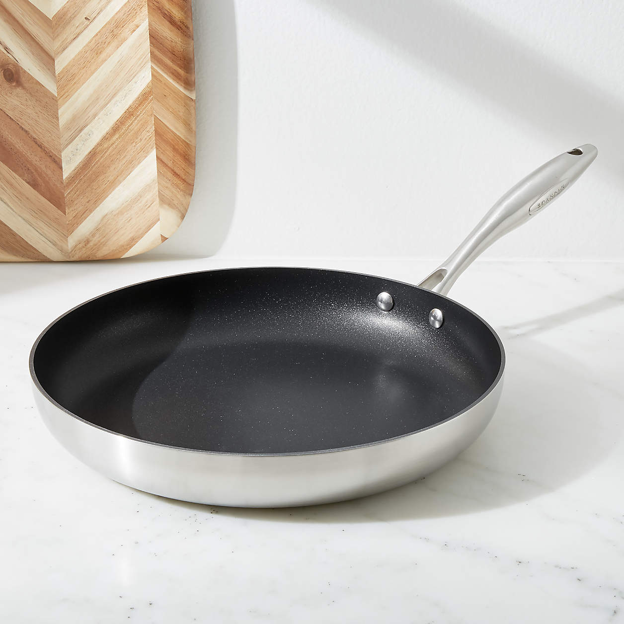 SCANPAN CTX 12.75" Fry Pan + Reviews Crate & Barrel