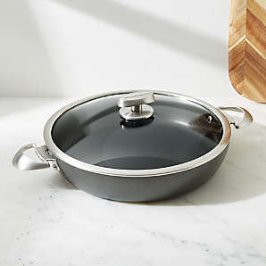 Deen Brothers Hard Anodized Cast Iron GranIT Ceramic Nonstick 12.75 Wok w/  Lid 