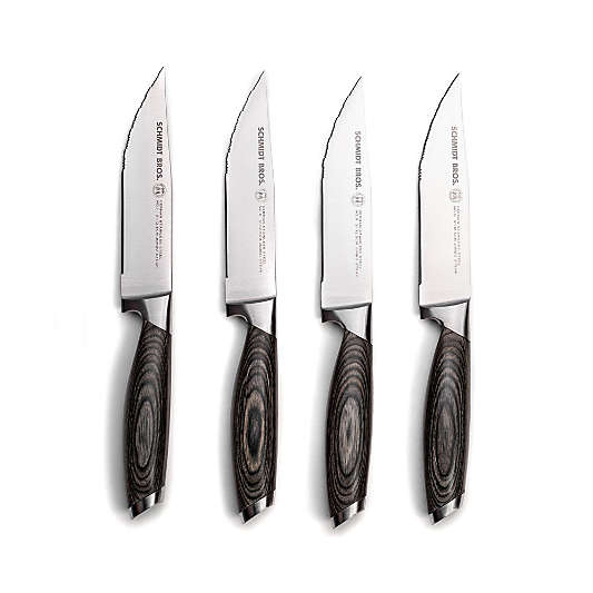 Schmidt Brothers ® Bonded Ash Steak Knives Set of Four