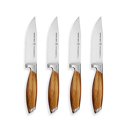 Schmidt Brothers ® Bonded Teak Steak Knives, Set of 4