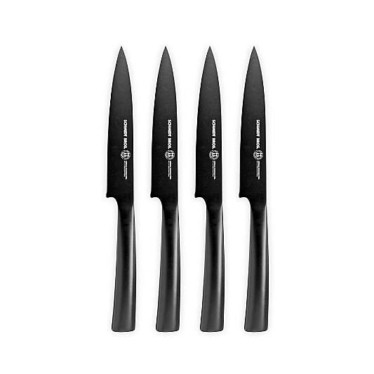 Schmidt Brothers ® Cutlery Jet Black 4-Piece Steak Knife Set