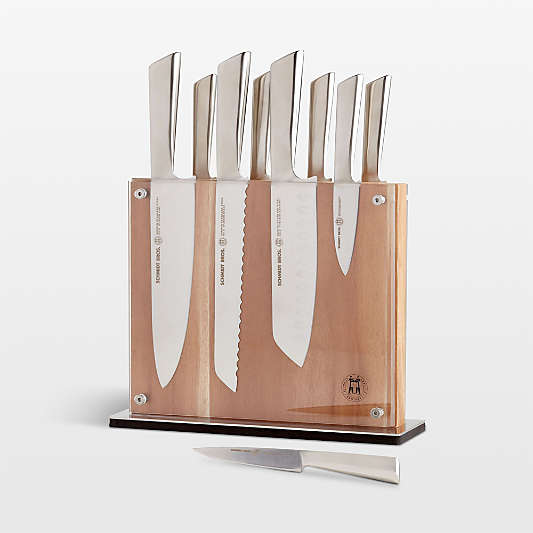Schmidt Brothers ® Forged Steel 10-Piece Acacia Magnetic Block Set
