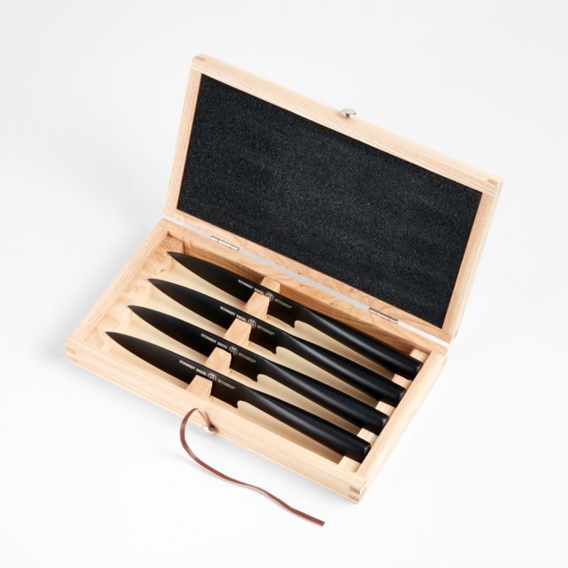 Schmidt Brothers Cutlery Jet Black 4Piece Steak Knife Set + Reviews