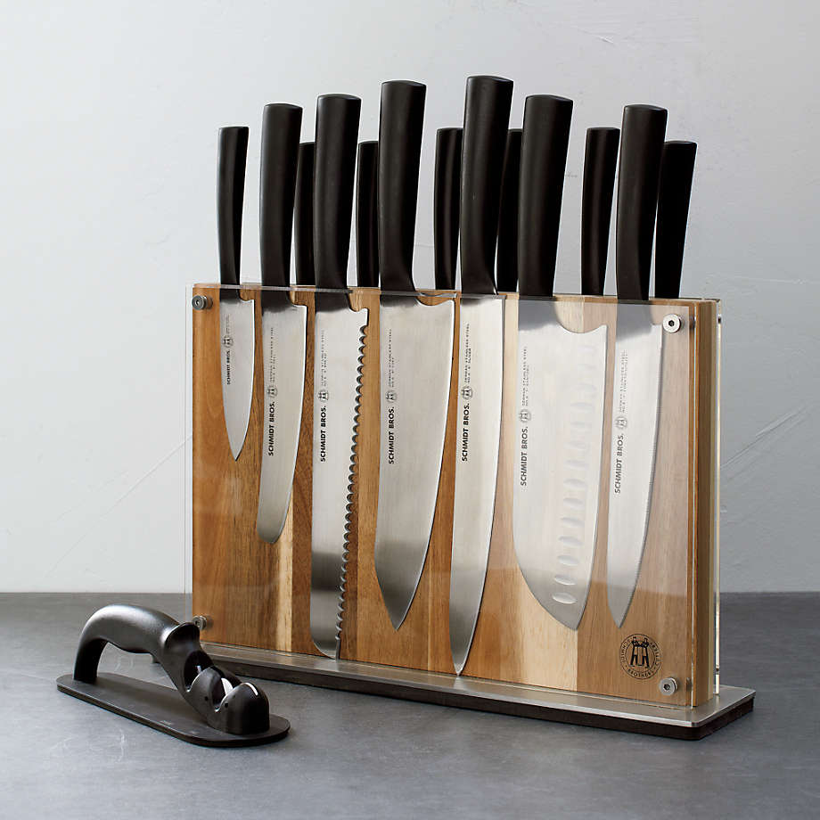 Schmidt Brothers Cutlery Carbon 6 15-Piece Knife Block Set