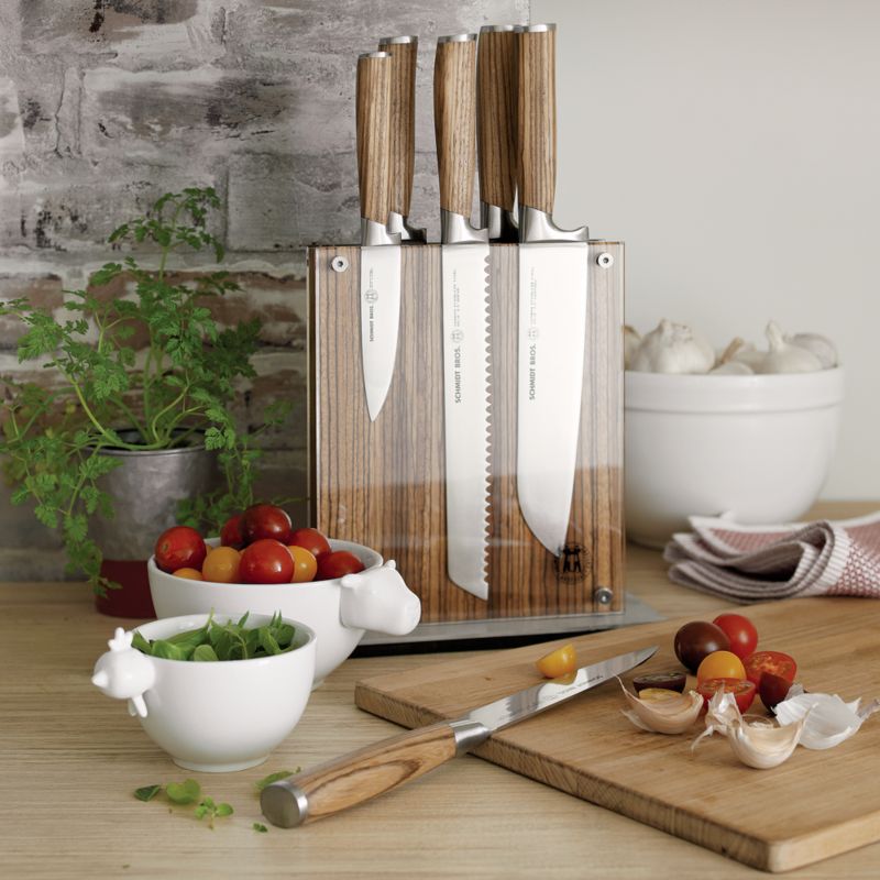 Schmidt Brothers ® 7-Piece Zebra Wood Knife Block Set - image 4 of 7