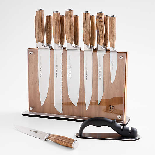 Schmidt Brothers ® Zebra Wood 15-Piece Knife Block Set