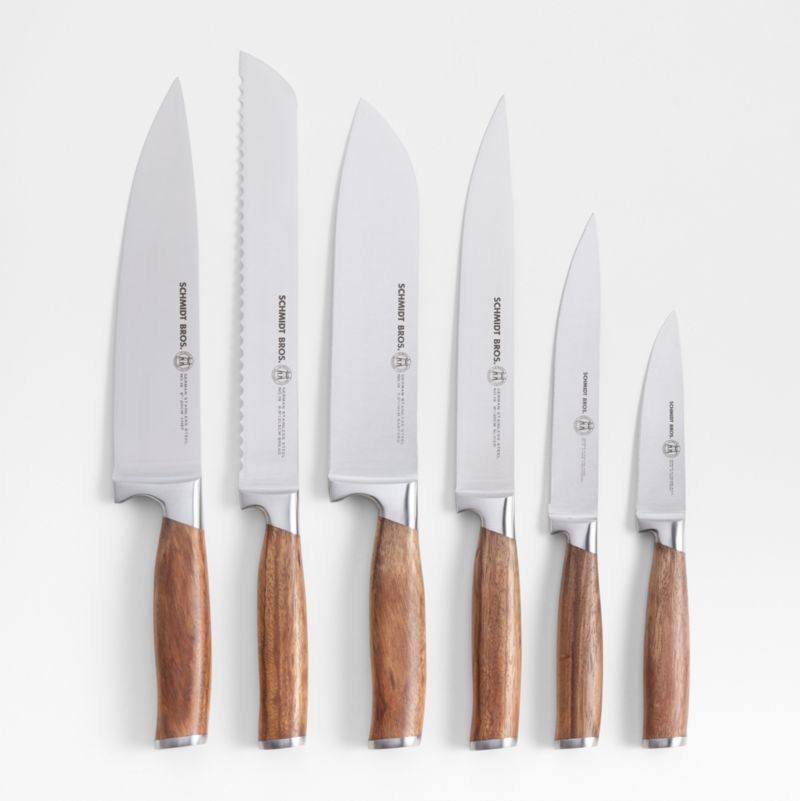 Schmidt Brothers ® Zebra Wood 7-Piece Knife Block Set - image 1 of 6