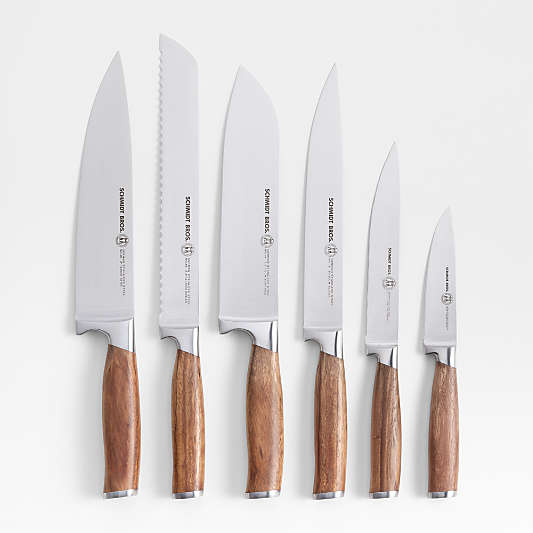 Schmidt Brothers ® Zebra Wood 7-Piece Knife Block Set