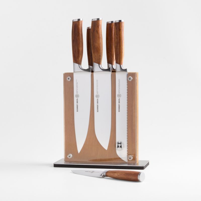 Schmidt Brothers ® Zebra Wood 7-Piece Knife Block Set - image 0 of 6