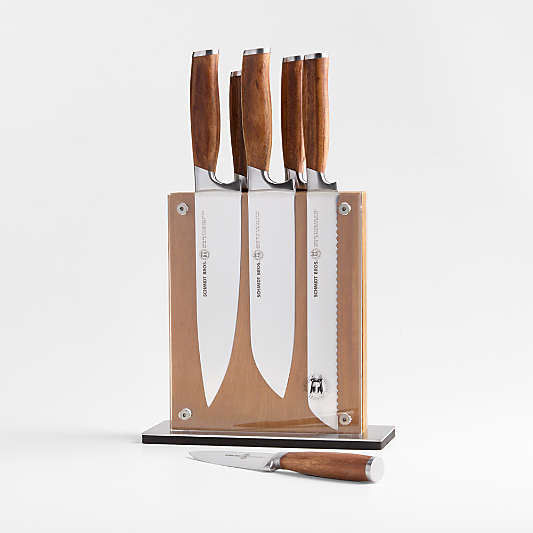 Schmidt Brothers ® Zebra Wood 7-Piece Knife Block Set