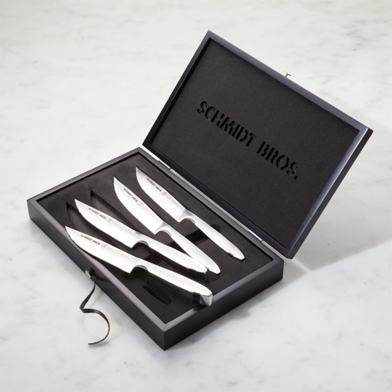 Best Buy: Schmidt Brothers Steak Knife Set Matte Black/Stainless Steel  SBCJB4PSTK1