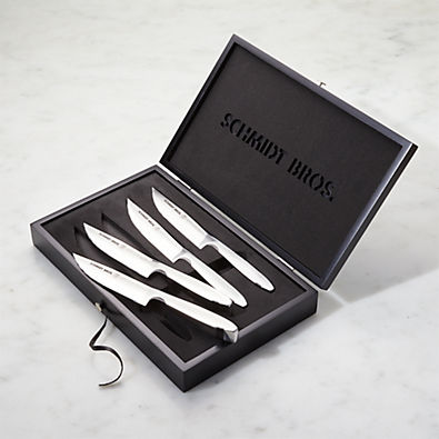 View Schmidt Brothers ® Stainless Steel Jumbo Steak Knives, Set of 4 details