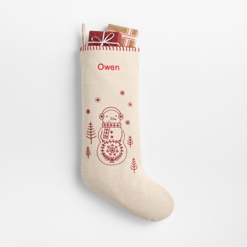 Scandi Heritage Snowman Kids Christmas Stocking - image 3 of 7