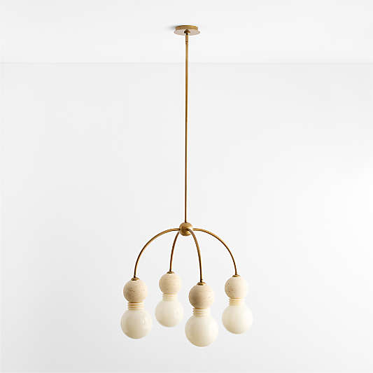 Second Serve Stone and Metal Chandelier Light by Venus Williams