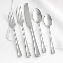 Scoop Mirror 20-Piece Flatware Set + Reviews | Crate & Barrel