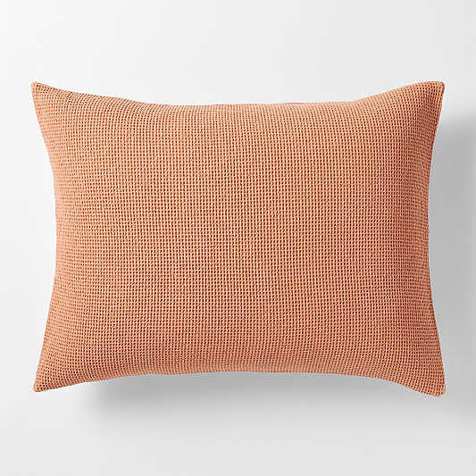 Scoop Clay Waffle Weave Organic Cotton Kids Pillow Sham