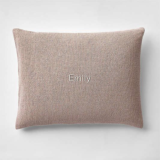 Scoop Classic Mauve Waffle Weave Organic Cotton Kids Pillow Sham