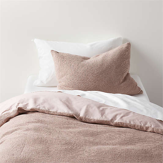 Scoop Classic Mauve Waffle Weave Organic Cotton Kids Pillow Sham