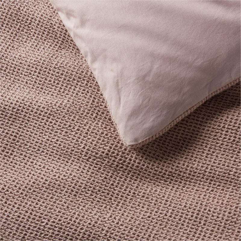 Scoop Classic Mauve Waffle Weave Organic Cotton Kids Full/Queen Duvet Cover