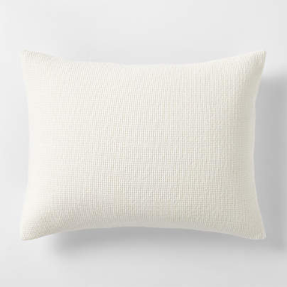 Scoop Cream Waffle Weave Organic Cotton Kids Pillow Sham