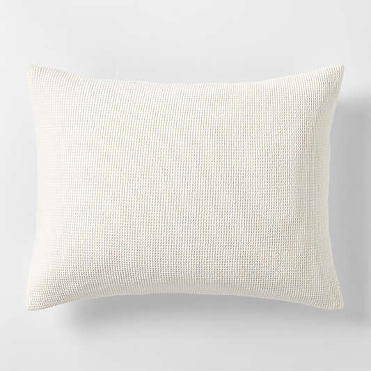 Scoop Cream Waffle Weave Organic Cotton Kids Pillow Sham