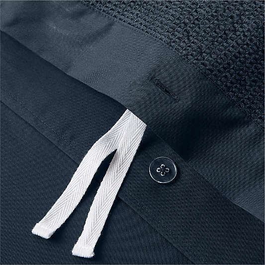 Scoop Deep Indigo Organic Cotton Gauze Toddler Duvet Cover
