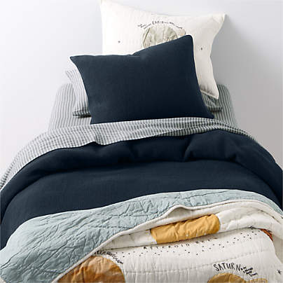 Scoop Deep Indigo Organic Cotton Kids Full/Queen Duvet Cover