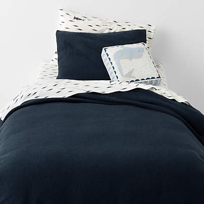 Scoop Deep Indigo Organic Cotton Kids Full/Queen Duvet Cover