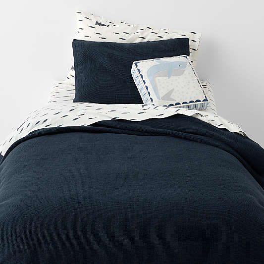 Scoop Deep Indigo 100% Organic Cotton Kids Full/Queen Duvet Cover