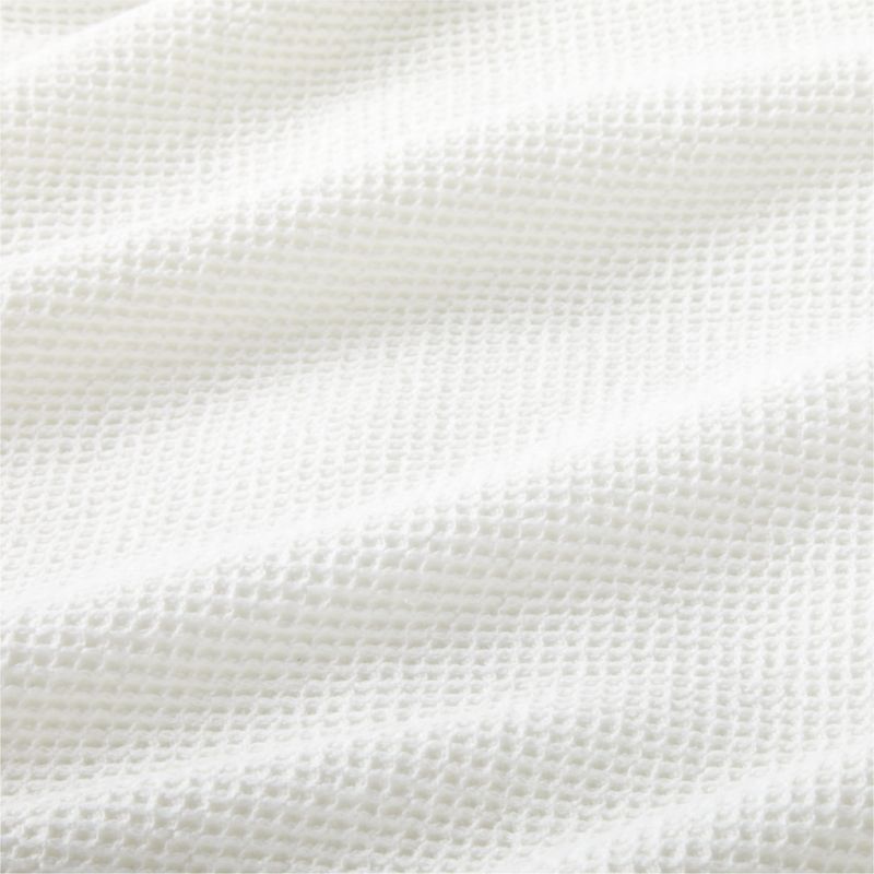 Scoop Cream Waffle Weave Organic Cotton Kids Twin Duvet Cover