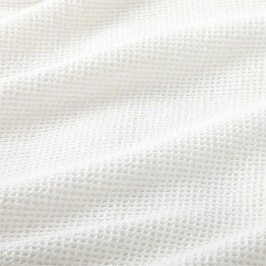 Scoop Cream Waffle Weave Organic Cotton Kids Duvet Cover