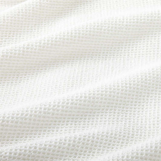 Scoop Cream Waffle Weave Kids Full/Queen Duvet Cover