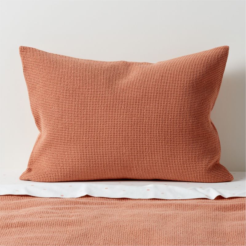 Scoop Clay Waffle Weave Organic Cotton Kids Pillow Sham - image 2 of 6