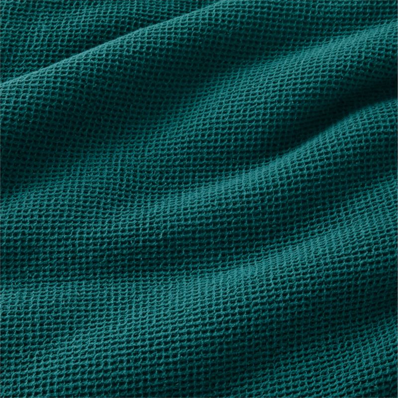 Scoop Teal Waffle Weave Organic Cotton Kids Twin Duvet Cover - image 12 of 15