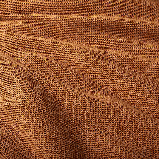 Scoop Terracotta Waffle Weave Organic Cotton Kids Duvet Cover