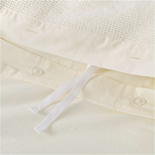 Scoop Pampas Ivory Organic Cotton Gauze Toddler Duvet Cover