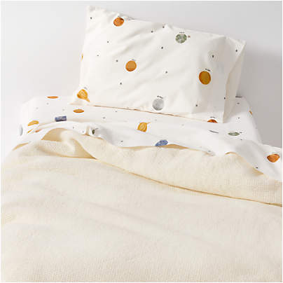 Scoop Pampas Ivory Organic Cotton Gauze Toddler Duvet Cover