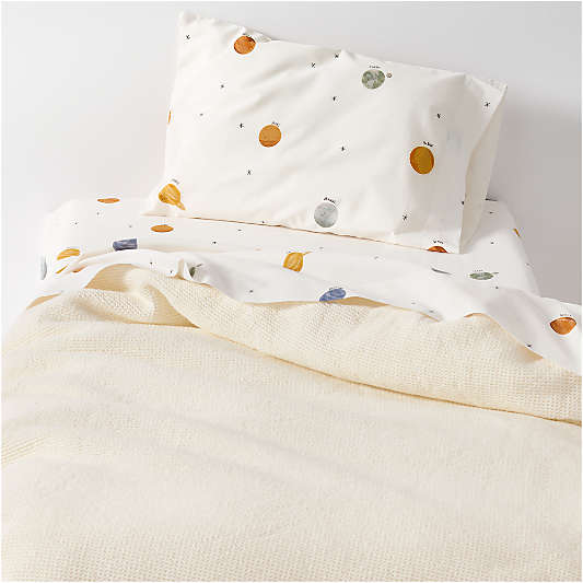 Scoop Pampas Ivory Organic Cotton Gauze Toddler Duvet Cover